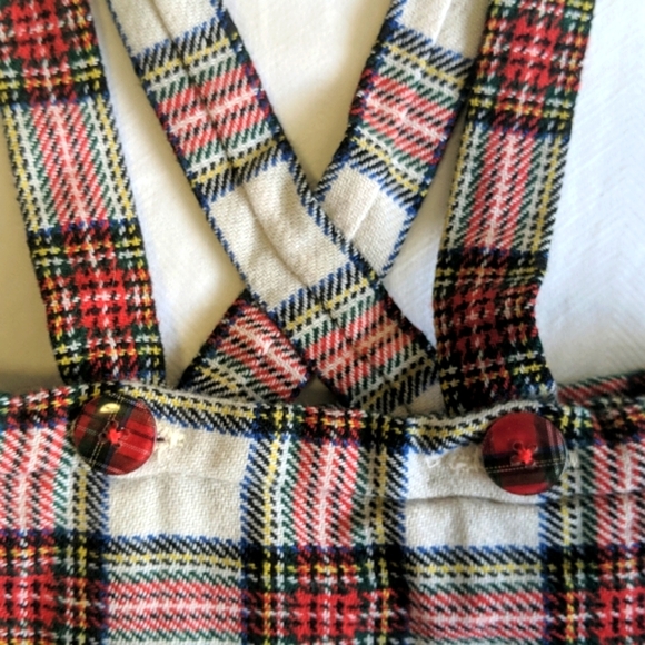 handmade tartan kilt pinafore 12 months baby girl - Picture 2 of 9